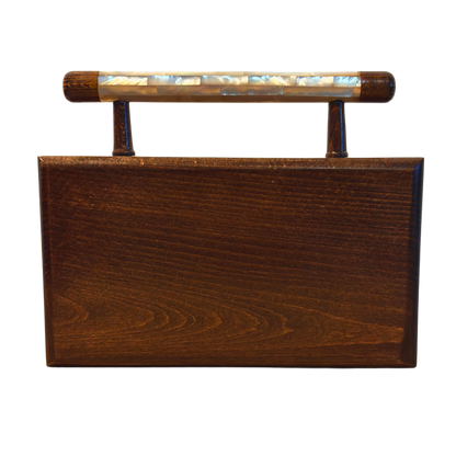 Falak – Luxuriöse Damaszener Clutch mit Perlmutt & Brokatfutter