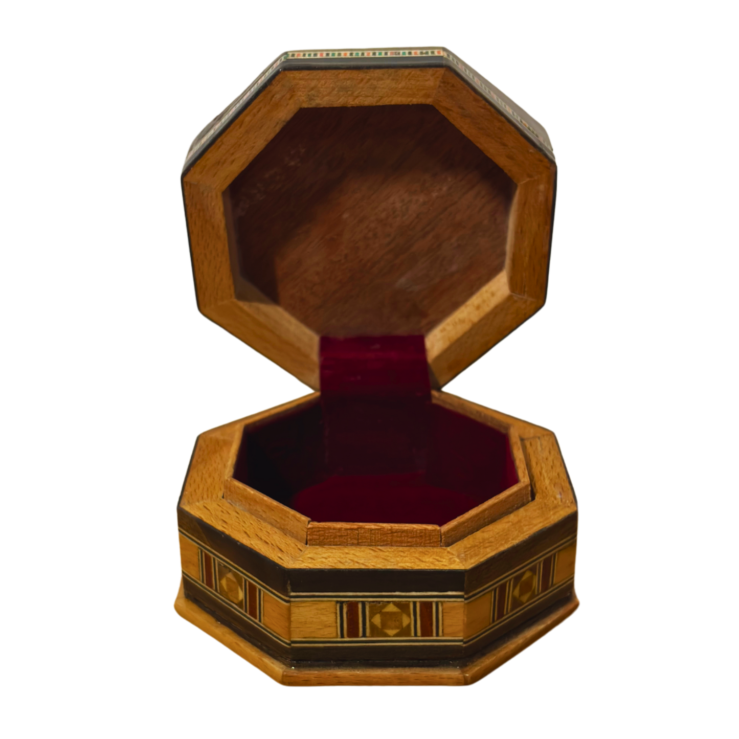 Boîte en Mosaïque Artisanale de Damas – Art Traditionnel & Velours