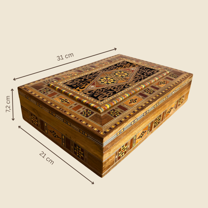 Damascene Mosaic Jewelry & Keepsake Box – Handcrafted Elegance