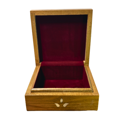 Handcrafted Damascene Luxury Box – Mother of Pearl & Velvet Elegance