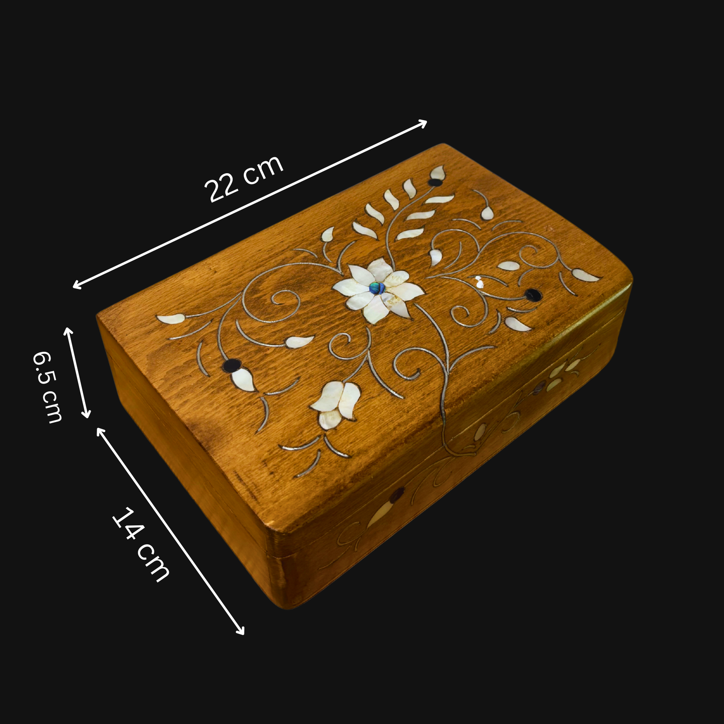 Damasceńska Szkatułka Luksusowa – Masa Perłowa & Aksamit