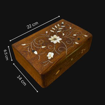 Boîte Artisanale de Luxe de Damas – Nacre & Velours