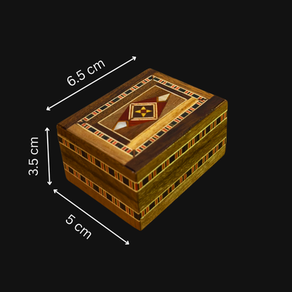 Scatola Porta Anello in Mosaico Artigianale di Damasco – Velluto