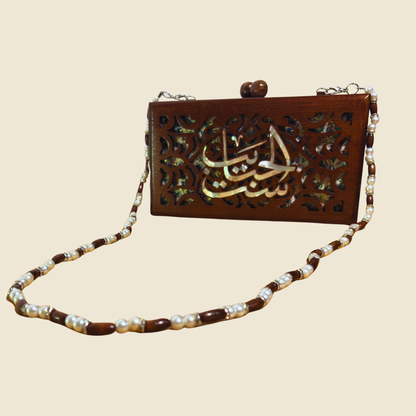 Mother – Luxury Damascene Clutch with Mother of Pearl & Brocade Interior