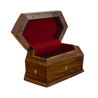 El Oyması Kayın Ahşap Kutu – Sedef ve Kadife Astar, Zamansız Doğu Tasarımı