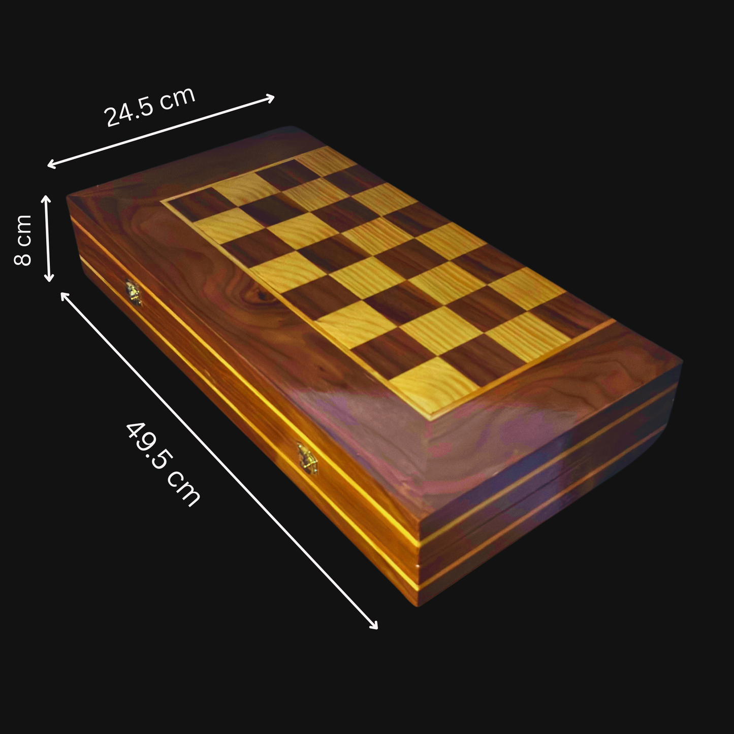 Handgemaakte Damasceense Schaak- en Backgammontafel van Gaby Al Dayeh – Klassiek Mozaïekontwerp