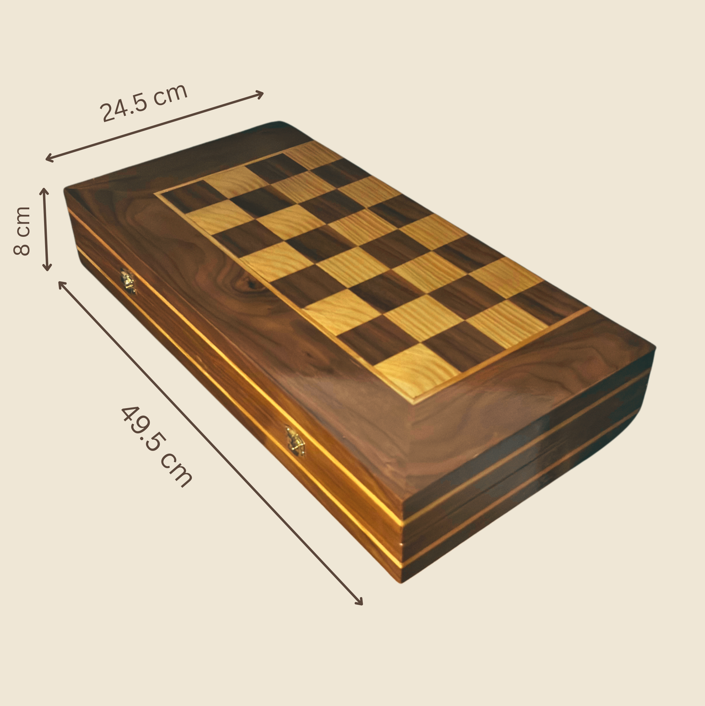 Handcrafted Damascene Chess & Backgammon Table by Gaby Al Dayeh – Classic Mosaic Design