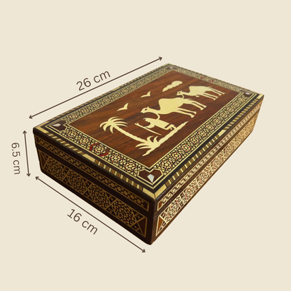 Scatola Damascena Vintage 1970 con Cammelli – Arte Orientale