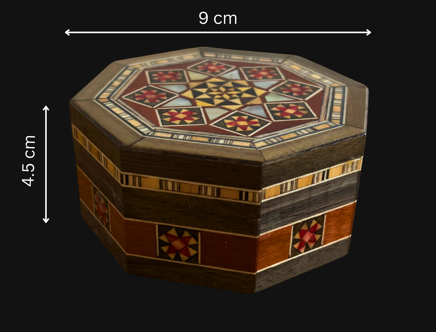 Boîte à Bijoux Damasquinée – Fait Main avec Nacre