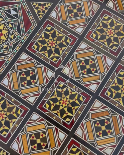 Traditionelles Schach- & Backgammon-Set – Mosaikkunst aus Damaskus